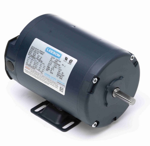100443.00 Leeson 1/3 hp 1800 RPM 208-230/460V 48 Frame TENV (with Base) 3-Phase Motor