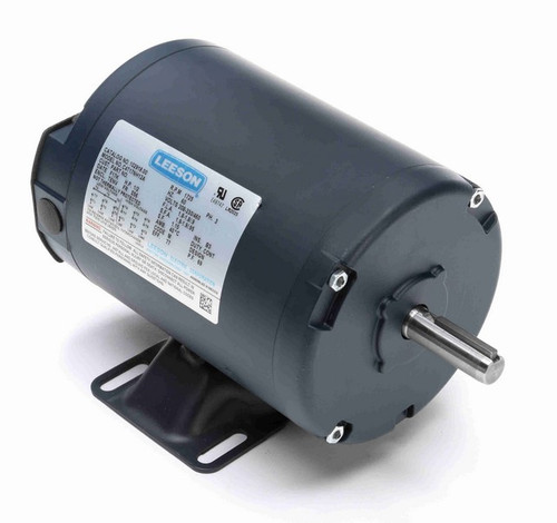 102918.00 Leeson 1/2 hp 1800 RPM 208-230/460V 56 Frame TENV (with Base) 3-Phase Motor