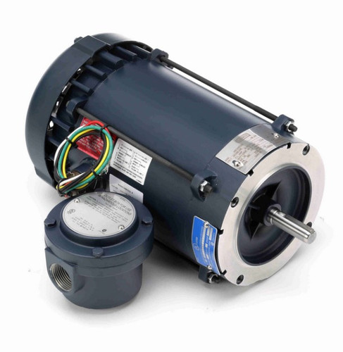 111097.00 Leeson 3/4 hp 3600 RPM 115/208-230V 56C Frame Explosion-Proof C-Face (no Base) 1-Phase Motor