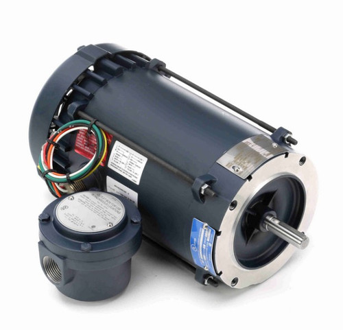 114424.00 Leeson 1 1/2 hp 3600 RPM 115/208-230V 56C Frame Explosion-Proof C-Face (no Base) 1-Phase Motor