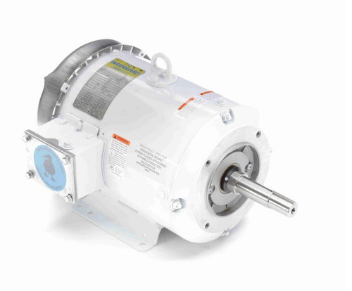 132443.00 Leeson 5 hp 3600 RPM 208-230/460V 184JM Frame (Rigid Base) TEFC 3-Phase Wash-Down Pump Motor