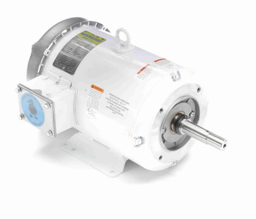 132446.00 Leeson 7 1/2 hp 3600 RPM 208-230/460V 184JM Frame (Rigid Base) TEFC 3-Phase Wash-Down Pump Motor