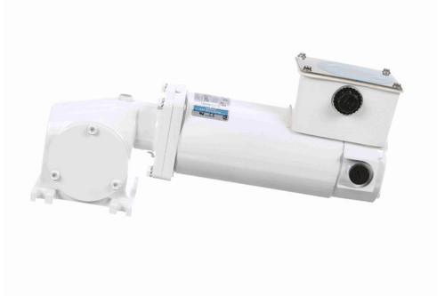 M1125278.00 Leeson 1/4 hp 125 RPM 90 VDC 32 Frame (Right Angle Rigid Base) TENV Wash-Down Gearmotor