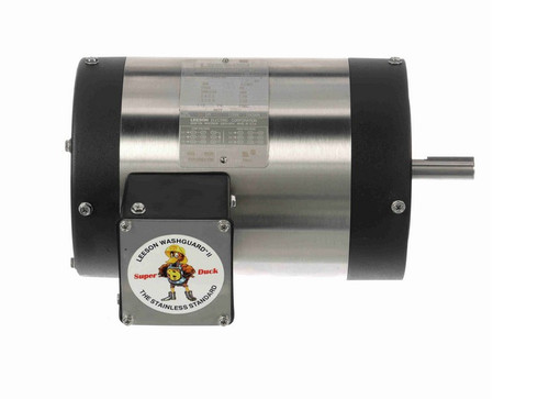 114395.00 Leeson 3/4 hp 1800 RPM 208-230/460V 56C Frame (No Base) TENV 3-Phase Stainless-Steel Wash-Down Motor