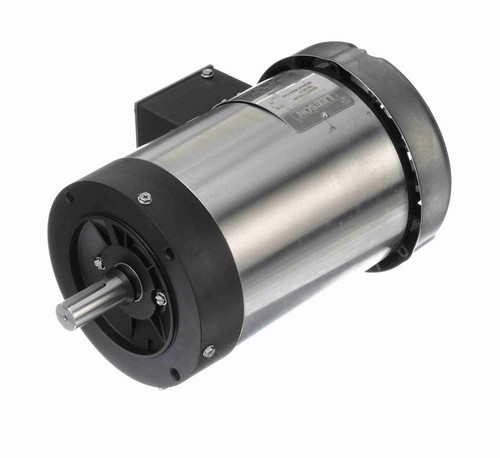 122198.00 Leeson 1 hp 1800 RPM 208-230/460V 143TC Frame (No Base) TEFC 3-Phase Stainless-Steel Wash-Down Motor