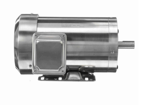 191528.00 Leeson 1 hp 1200 RPM 208-230/460V 145TC Frame (Rigid Base) TEFC 3-Phase All-Stainless Wash-Down Motor