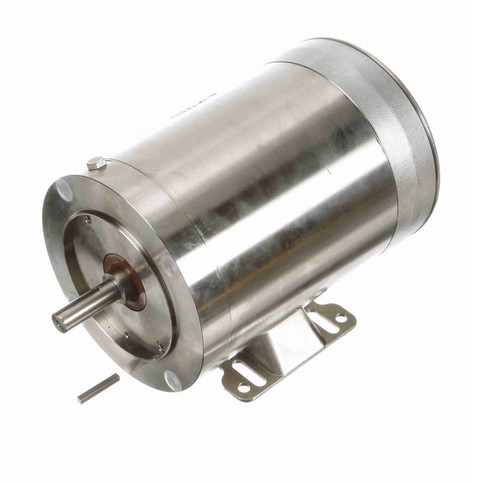 117267.00 Leeson 3/4 hp 1800 RPM 208-230/460V 56C Frame (Rigid Base) TENV 3-Phase Premium-Stainless Wash-Down Motor