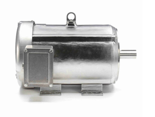 140826.00 Leeson 7 1/2 hp 1800 RPM 230/460V 213TC Frame (Rigid Base) TEFC 3-Phase Premium-Stainless Wash-Down Motor