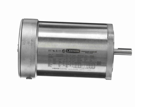 103389.00 Leeson 1/2 hp 1800 RPM 208-230/460V 56C Frame (No Base) TENV 3-Phase Premium-Stainless Wash-Down Motor