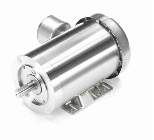 121882.00 Leeson 2 hp 1800 RPM 230/460V 145TC Frame (Rigid Base) TEFC 3-Phase Stainless Wash-Down Motor