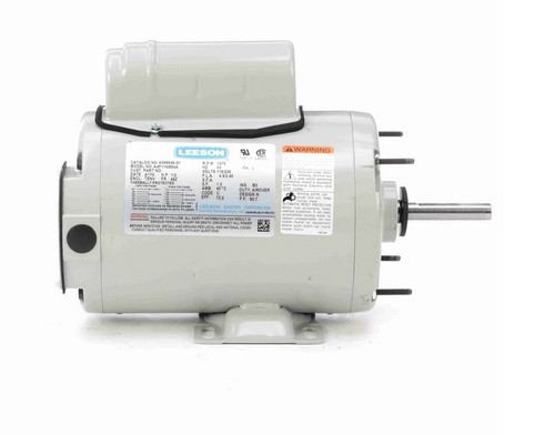 A099946.00 Leeson 1/2 hp 1200 RPM 115/230V 48Z Frame (Rigid Base) TEAO 1-Phase Farm Fan Motor
