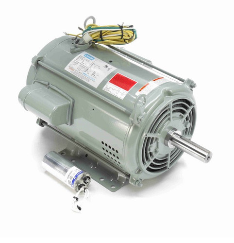 141084.00 Leeson 10 hp 3600 RPM 230V 215TZ Frame (Rigid Base) DPAO 1-Phase Crop Dryer Motor