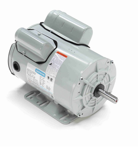 A009782.00 Leeson 1 hp 1800 RPM 115/230V 56H Frame TEAO 1-Phase Belt Drive Farm Motor