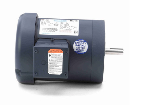 114896.00 Leeson 1 hp 1500 RPM 220/380//440V 56C Frame TEFC (No Base) 3-Phase 50 Hz Motor