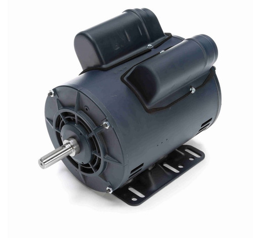 116523.00 Leeson 5 hp 3600 RPM 208-230V 56 Frame (Rigid Base) ODP 1-Phase Compressor Motor