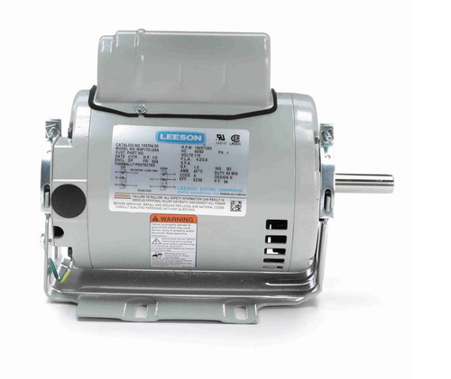 103794.00 Leeson 1/3 hp 1800 RPM 115V 56 Frame (Resilient Base) ODP 1-Phase Instant Reversing Motor