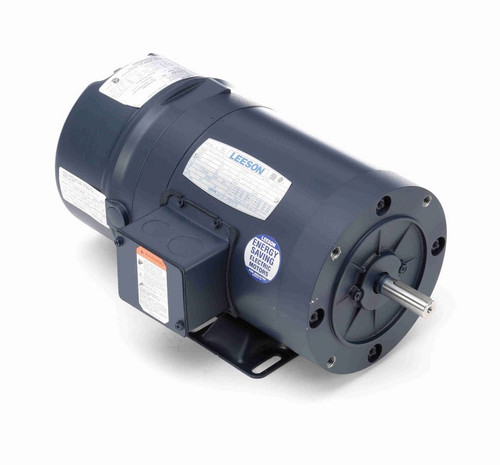 110670.00 Leeson 1/2 hp 1800 RPM 208-230/460V 56C Frame (Rigid Base) TENV 3-Phase Brake Motor