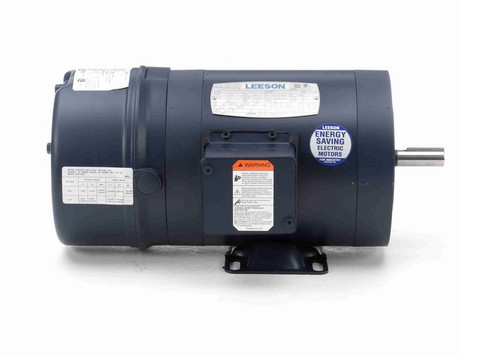 110670.00 Leeson 1/2 hp 1800 RPM 208-230/460V 56C Frame (Rigid Base) TENV 3-Phase Brake Motor