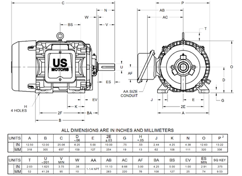 CD15P1E Nidec 15 hp 3600 RPM 254T Frame (Rigid Base) 230/460V TEFC 3-Phase World Electric Motor