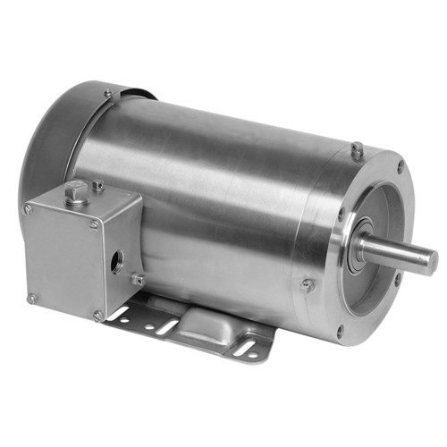 WDS7P2AC Nidec 7 1/2 hp 1800 RPM 213TC All-Stainless (Rigid Base) 208-230/460V TEFC 3-Phase Washdown Motor