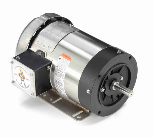 119490.00 Leeson Washguard 1 hp 1800 RPM 208-230/460V 3-Phase 56HC Frame TEFC (base) Motor