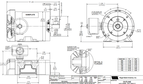 121880.00 Leeson Extreme Duck 1 1/2 hp 1800 RPM 230/460V 3-Phase 143TC Frame TEFC (base) Motor
