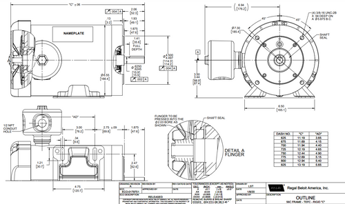 119526.00 Leeson Extreme Duck 3 hp 3600 RPM 230/460V 3-Phase 56C Frame TEFC (base) Motor