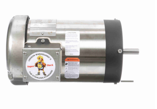 119488.00 Leeson Washguard 1 1/2 hp 1800 RPM 208-230/460V 3-Phase 56C Frame TEFC (no base) Motor