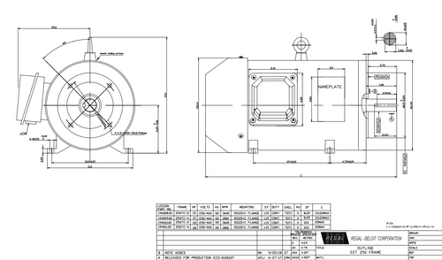 194011.00 Leeson SST Duck 20 hp 1800 RPM 208-230/460V 3-Phase 256TC Frame TEFC (base) Motor