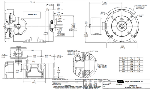 119528.00 Leeson SST Duck 1 1/2 hp 1800 RPM 230/460V 3-Phase 56C Frame TEFC (base) Motor