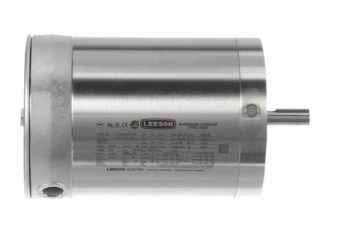 117272.00 Leeson Extreme Duck 3/4 hp 1800 RPM 208-230/460V 3-Phase 56C Frame TENV (no base) Motor