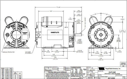 E113266.00 Leeson |  1.5 hp 1725 RPM 56H Frame 115/208-230 Volts Open Drip