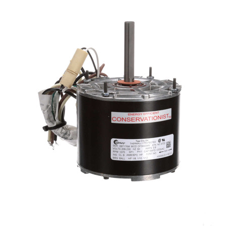Model 9722 Century Condenser Fan Motor 5" Diameter Multifit 1/8, 1/10, 1/12 hp; 1075 RPM