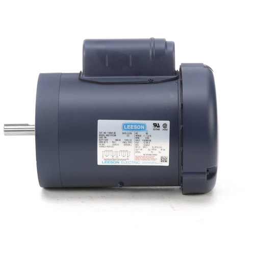 110041.00 Leeson |  1 hp 1800 RPM 56C Frame TEFC C-Face (no base) 115/208-230V