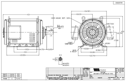 GT0069 Marathon 30 hp 3600 RPM 284TS Frame 230/460V Open Drip Marathon Electric Motor