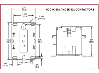H330B, 3-pole,  30 amp, 120v coil Contactor