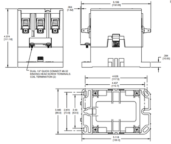H375B, 3-pole,  75 amp, 120v coil Contactor