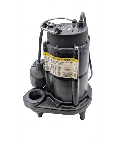 LEO USC-500EF-T Submersible Sewage Sump Pump - 1/2 HP, 115V