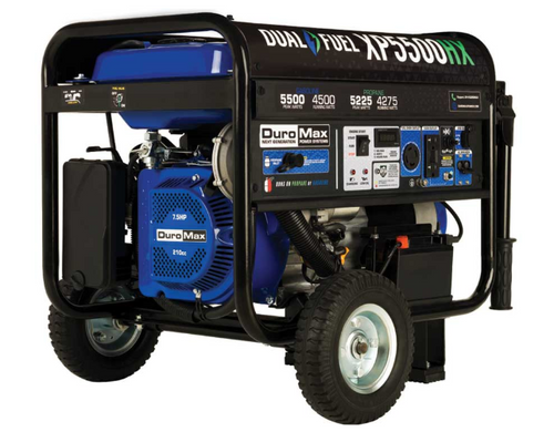 DUROMAX XP5500HX 5,500 WATT DUAL FUEL PORTABLE HX GENERATOR W/ CO ALERT