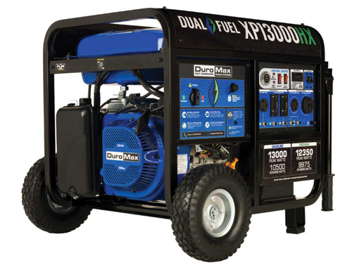 DUROMAX XP13000HX 13,000 WATT DUAL FUEL PORTABLE HX GENERATOR W/ CO ALERT
