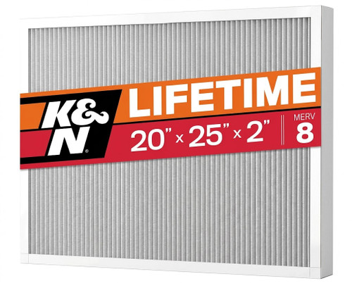 K&N HVC-8-22025 MERV 8 Washable 2-Inch HVAC Air Filter 20x25x2 Furnace Filter