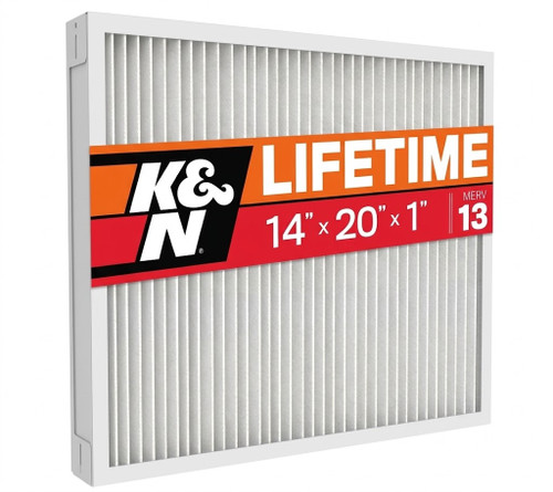 K&N HVC-13-11420 MERV 13 Washable HVAC Air Filter 14x20x1 Reusable AC Filter