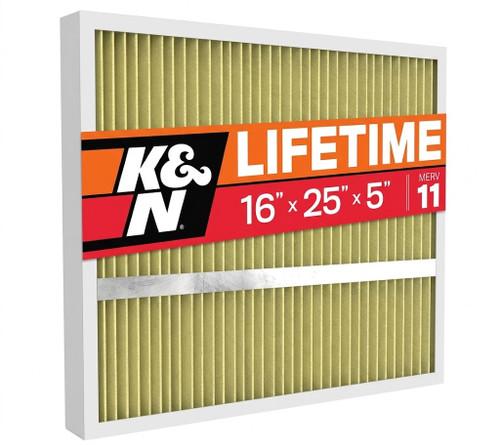 K&N HVC-51625 MERV 11 Washable 5-Inch HVAC Air Filter 16x25x5 Furnace Filter