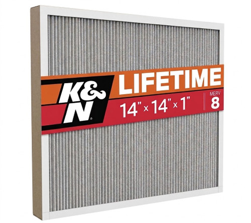 K&N HVC-8-11414 MERV 8 Washable HVAC Air Filter 14x14x1 Reusable Home AC Filter
