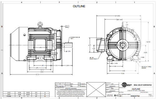 GT1015A Marathon 7.5 hp 3600 RPM 213T Frame 230/460V TEFC Marathon Electric Motor