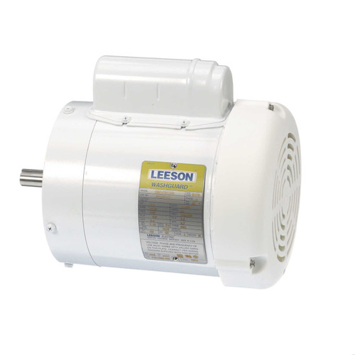 114313.00 Leeson |  1/2 hp 1800 RPM 56C Frame (no base) C-Face 115/208-230V Wash Down Duty