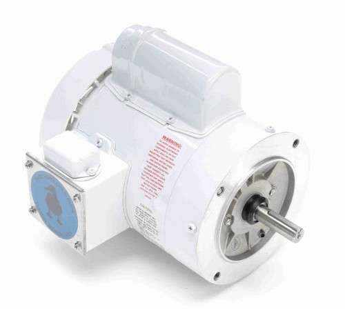 114315.00 Leeson |  3/4 hp 1800 RPM 56C Frame (no base) C-Face 115/208-230V Wash Down Duty
