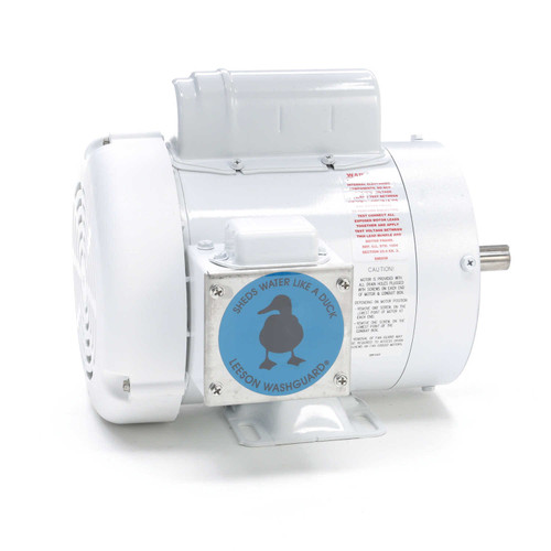 112528.00 Leeson |  3/4 hp 1800 RPM 56C Frame (Rigid Base) C-Face 115/208-230V Wash Down Duty