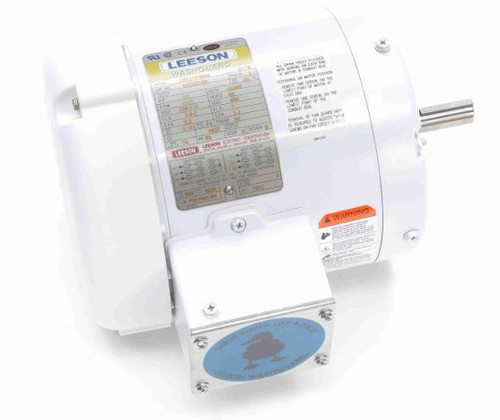112427.00 Leeson |  1/2 hp 1800 RPM 56 Frame 208-230/460 Volts Wash Down Duty