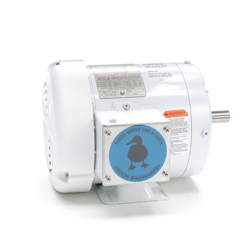 112427.00 Leeson |  1/2 hp 1800 RPM 56 Frame 208-230/460 Volts Wash Down Duty
